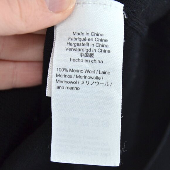 J. Crew Margot Crewneck Sweater Merino Wool Pullover Knit in Black Women's S - Picture 5 of 8